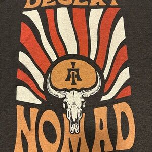 Iconic AZ Desert Nomad Steer Skull Boho Charcoal Gray Sweatshirt Hoodie Size 2XL